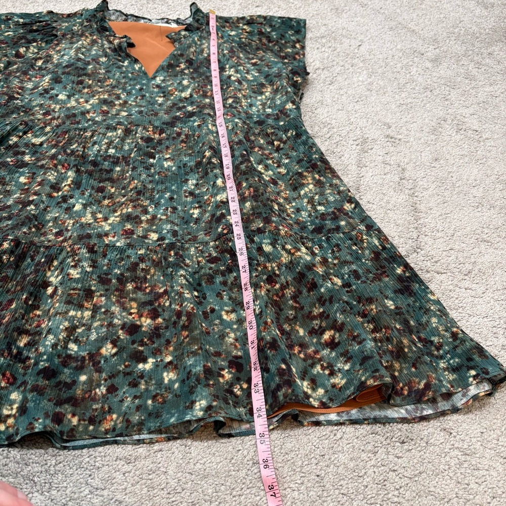 Marie Oliver Frida Dress in Sapphire Reef Print Size L Silk Blend - Picture 9 of 11
